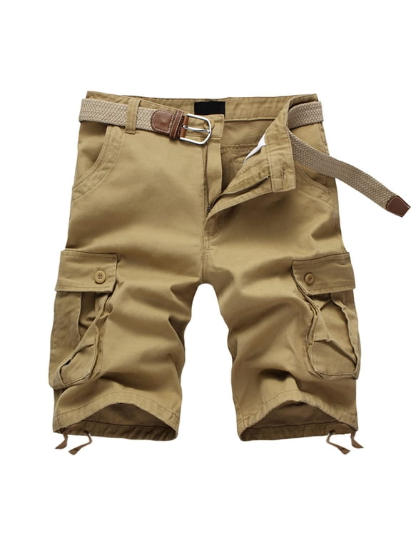 Mens Outdoor Cargo Shorts, Casual Lightweight Quick Dry Multi Pocket Shorts Sports Athletic Workout Shorts for Fishing Hiking, Big & Tall Sizes