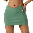 thumbnail image 1 of Miqool Tennis Skirts for Women, Crossover High Waisted Tummy Control Athletic Workout Running Sports Golf Skorts Skirts, 1 of 9
