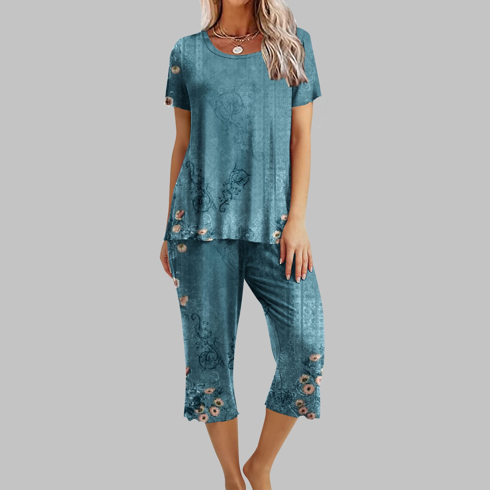 Summer Clearance Sale! Pitauce Lounge Set for Women 2 PC Outfits Summer ...