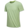 thumbnail image 1 of Summer Clearance Sale! Pitauce Summer Tops for Men Solid Color Crewneck Quick Dry Short Sleeve T-Shirt Casual Slim Stretch Sports Shirt Basic Shirts Tops, 1 of 6