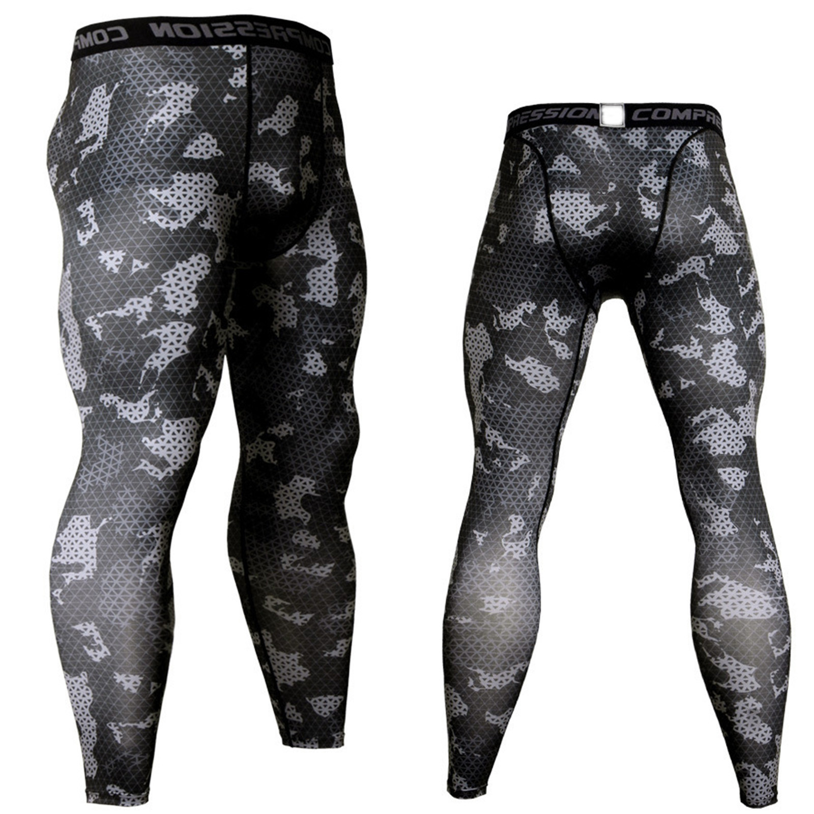 Summer Clearance Sale TMOYZQ Men s Camouflage Compression Pants Base Layer Quick Dry Breathable Yoga Pants Athletic Workout Running Tights Mens Leggings for Sports Walmart