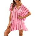 thumbnail image 1 of Summer Clearance Sale! TMOYZQ Oversized Swimsuit Coverups for Women Crochet Knit Hollow Out V Neck Bathing Suit Coverups Summer Bikini Dress Beach Cover Ups for Swimwear, 1 of 9