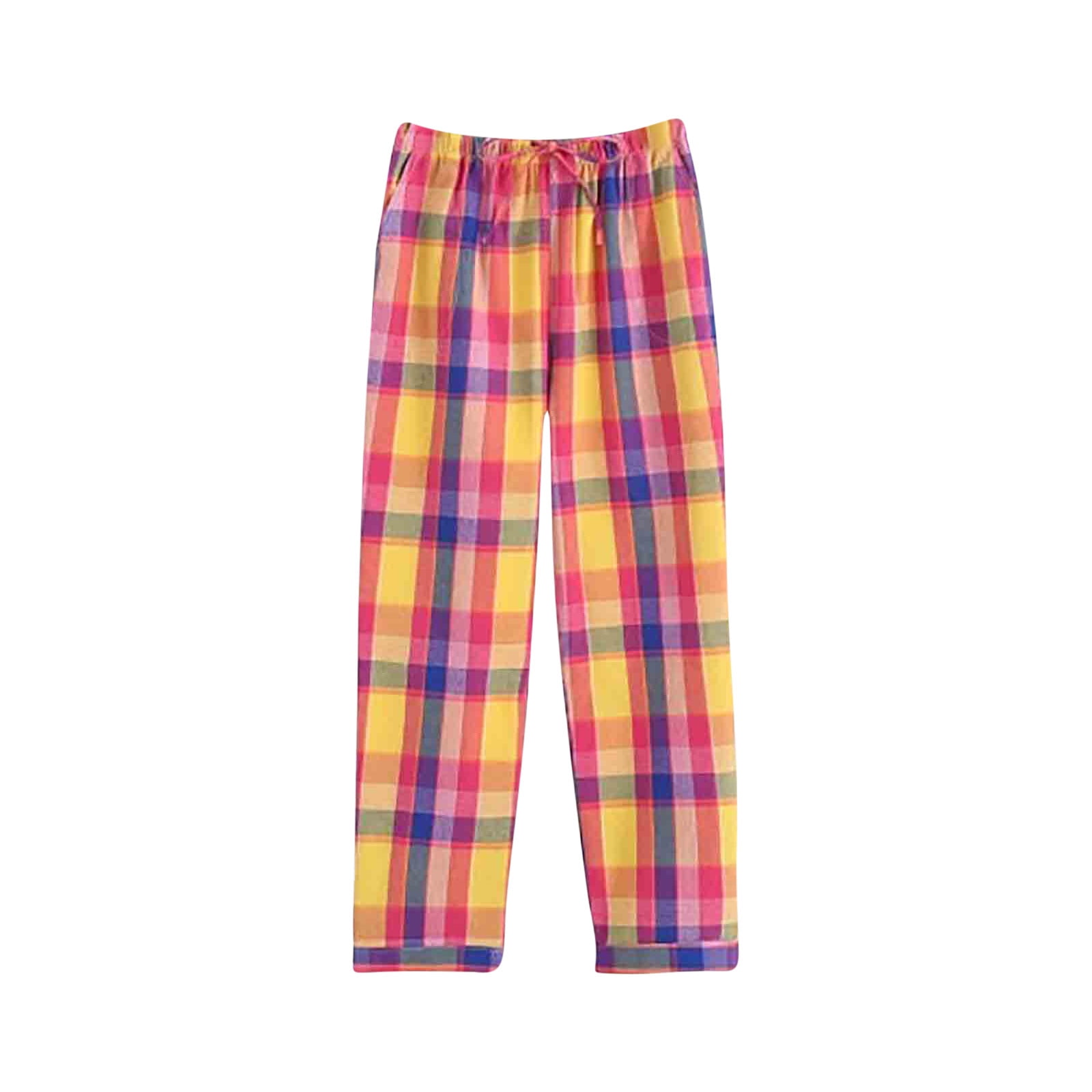 Summer Clearance Sale!TMOYZQ Women's Plaid Pajama Pants Soft Cotton ...