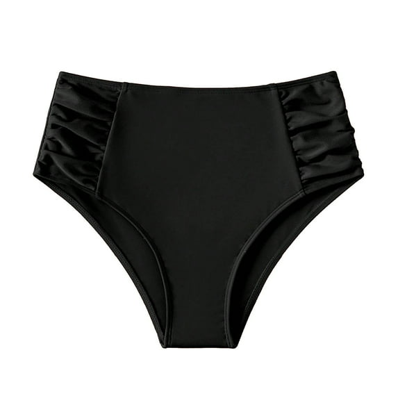 Summer Clearance Sale! TMOYZQ Women's Side Ruched High Waisted Bikini Bottoms Tummy Control Swimsuit Bottoms Full Coverage Swim Bottoms Briefs Bathing Suit