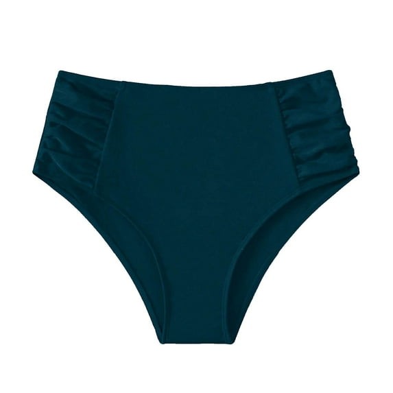 Summer Clearance Sale! TMOYZQ Women's Side Ruched High Waisted Bikini Bottoms Tummy Control Swimsuit Bottoms Full Coverage Swim Bottoms Briefs Bathing Suit