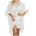thumbnail image 1 of Summer Clearance Sale! TMOYZQ Womens Plus Size Chiffon Ruffle Hem Boho Swimsuit Coverup Oversized Loose Bikini Dress Beach Cover Ups Swimwear Bathing Suit Cover Ups, 1 of 8