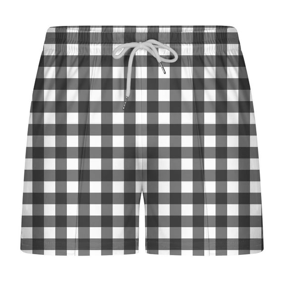 Summer!Xixinqiwan Men's Cotton Pajama Shorts Soft Stretch Woven Sleep Short for Men Plaid Pj Bottoms