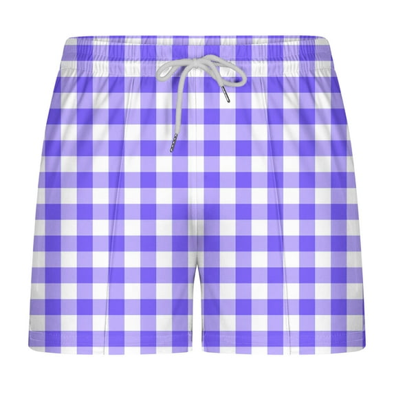 Summer!Xixinqiwan Men's Cotton Pajama Shorts Soft Stretch Woven Sleep Short for Men Plaid Pj Bottoms