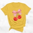 thumbnail image 1 of Summer Clearance Sales kttectoa Summer Casual Loose Tunic T-Shirt Tops for Women Trendy Cherry Print Tops Crewneck Short Sleeve T Shirts for Women Active Running Errands, 1 of 5