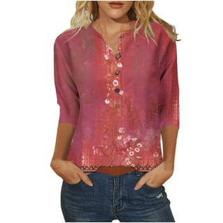 https://i5.walmartimages.com/seo/Summer-Clearance-Tops-Xihbxyly-Women-Blouses-Casual-3-4-Sleeve-Buttons-Round-Neck-T-Shirt-Womens-Dressy-Red-L-Liquidation-Pallets-Sale_0f339859-d87e-4844-938e-465e90fb5356.25735ea2d48968552996b43bc78a174c.jpeg?odnHeight=320&odnWidth=320&odnBg=FFFFFF