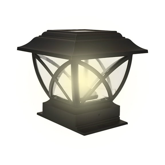 Summer C1earance! Uhuya Solar Garden Lights Solar Post Light LED Cap Square Fence Outdoor Garden Yellow