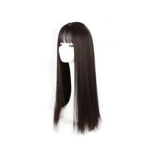 Wig Air Bangs Female Black Long Hair Soft Girl Realistic Fake Headgear