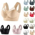 thumbnail image 1 of Summer Clearance Wireless Bras for Women, Seamless Full Coverage Comfortable Soft V Neck No Underwire Support Push Up Everyday Bra, 1 of 2