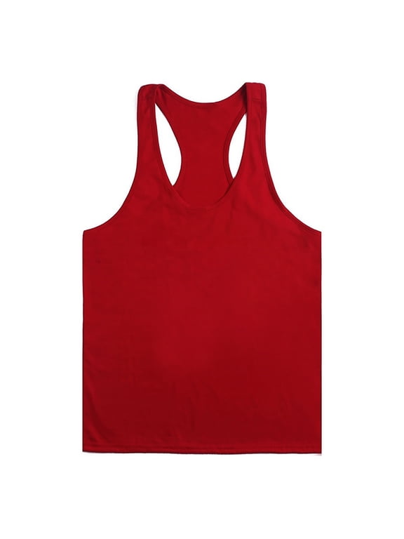 ZVNAΖH Men's Bodybuilding Stringer Tank Tops Y Shape Back Gym Fitness Workout Training Running T-Shirts Athletic Quick Dry Top