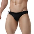 thumbnail image 1 of ZVNAΖH Swim Briefs for Men, Men's Sexy Bikini Solid Swimwear Shorts Low Waist Swimming Briefs with Drawstring, 1 of 8