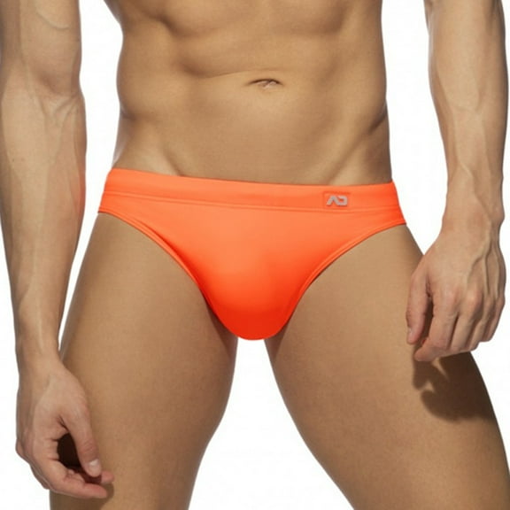 Summer Clearance! ZVNAΖH Swim Briefs for Men, Men's Sexy Briefs Low-rise Bikini Beach Briefs Solid Color Swimming Briefs