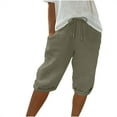 thumbnail image 1 of Zpanxa Womens Shorts Casual Solid Color Shorts Casual Women's Shorts Capris Army Green XXL, 1 of 7