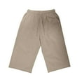 thumbnail image 1 of Zpanxa Womens Shorts Casual Solid Color Shorts Casual Women's Shorts Capris Khaki L, 1 of 6