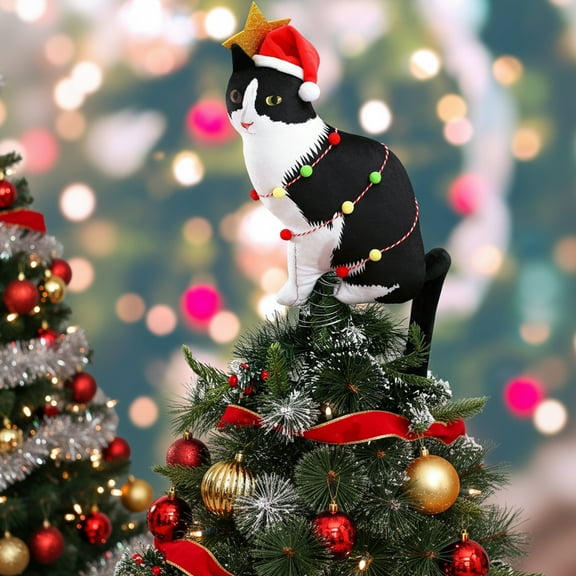 Summer Clearance karymi Christmas Cats Tree Toppers Christmas Tree Decorations Christmas Decorations Holiday Decorations Ambiance Decoration Props Living Room Decor Summer Clearance