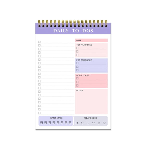 Summer Clearance karymi Daily To-Do Notepad, To-Do List Notepad Management Task Plan List Notebook Organizer for School Office Supplies, Undated Agenda 60 Sheets Family Gifts Summer Clearance