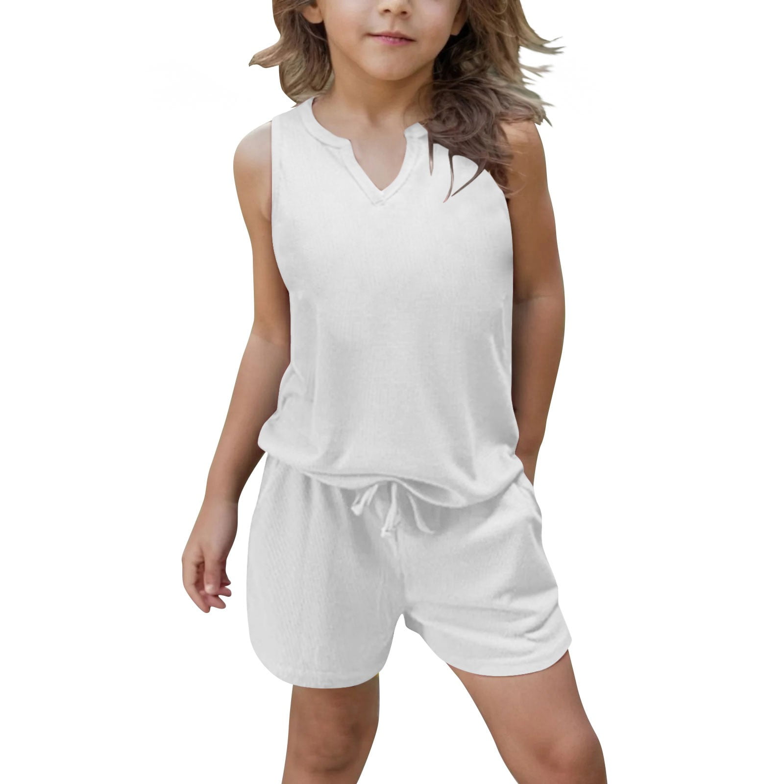 Summer Clothes Girls Girls Summer Clothes Set Kids Pockets Outfit ...