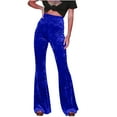 thumbnail image 1 of Summer Clothes Savings 2024! TAGOLD Womens Yoga Long Pants,Outdoor Pants For Women Leg Wide Waist Pants Women Casual Solid Pleuche High Waist Wide Leg Pants Long Pants, 1 of 5