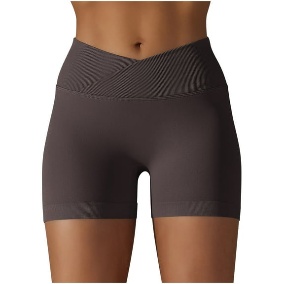 TAGOLD Womens Yoga Shorts,Summer Shorts for Womens,Women Fashion Sport Casual Solid Full Casual Yoga Shorts Pants