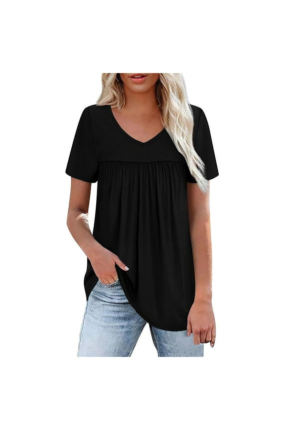Summer Clothes Women Petite Womens Clothing Spring Sales Women Purple Blouses for Women Womens Short Sleeve Tops Clothing for Women