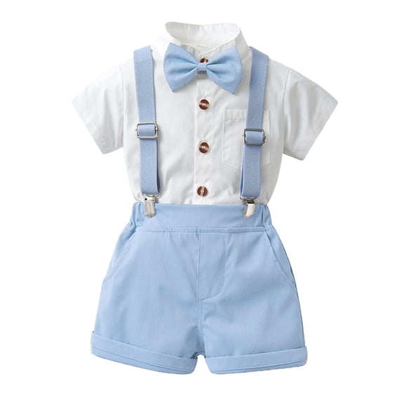 Summer Clothes for Boys Toddler Baby Boy Clothes Summer Outfits Short Sleeve Solid Polo T Shirts and Shorts 2pc Sweatsuit Set 12M-5T