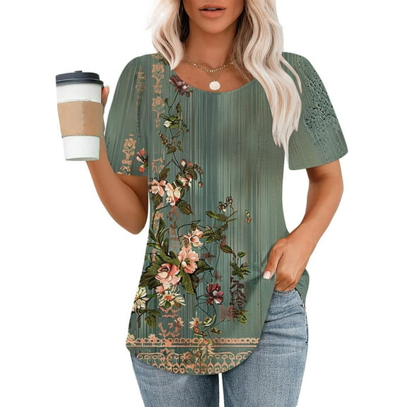 Summer Clothes for Women 2025 Vacation Plus Size Women Blouses and Tops Fashion Sexy Cotton T Shirts Loose Fit