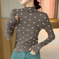 thumbnail image 1 of Summer Clothes for Women Women's Clothing Ndbuld Women's New Long Sleeve Round Neck Pullover Solid Color Casual Blouse Up to 35% off,Coffee,L, 1 of 3