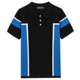 thumbnail image 1 of Summer Clothing Men's Light Luxury Graphic Knitted Short Sleeve Polo Shirt Streetwear Button-down Fashion Solid Color Knitwear, 1 of 5
