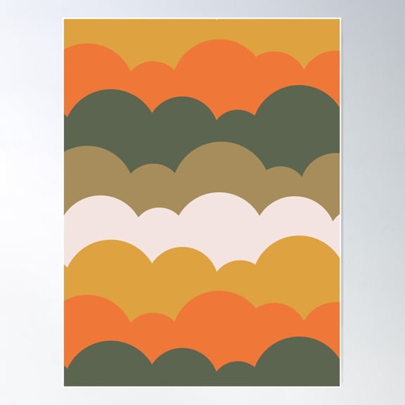 Summer Clouds Poster Wall Art, Modern Wall Decor For Living Room Bedroom, 24x36 UNFRAMED