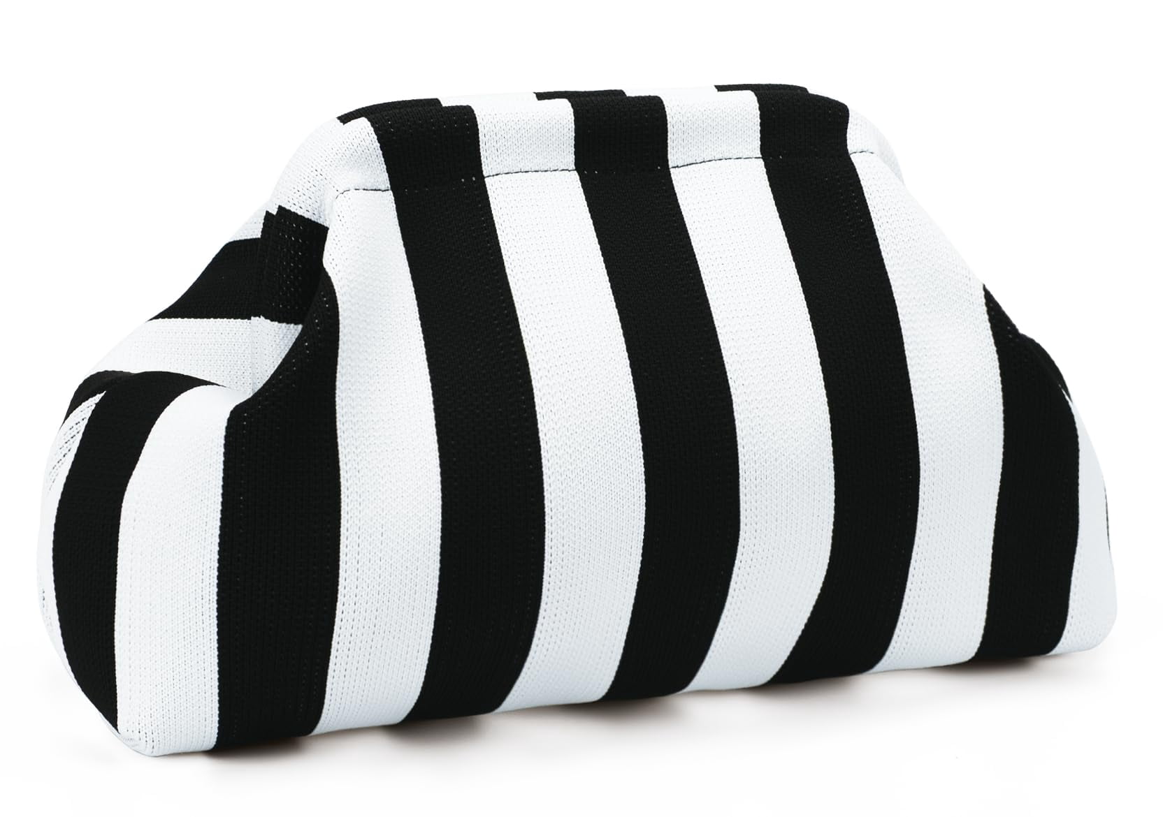 Summer Clutch Purses for Women Casual Crochet Dumpling Bag Colorblock Striped Cloud Clutch Handbags Casual Colorblock Bag Beach Clutch Purses Handbags