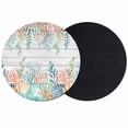 thumbnail image 1 of Summer Coastal Coasters Set of 2, Absorbent Coasters for Drinks, Nautical Sea Coral Shell Starfish Wood Gray Coaster for Desk Coffee Table Protection, Home Decor House Warming Gifts 4", 1 of 8