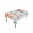 thumbnail image 1 of Summer Coastal Table Cloth 54x108 Inch Rectangle, Coral Seaweed Shell Starfish Fish Retro Waterproof Tablecloth Washable Table Cover for Party Picnic Dinner Decor, 1 of 9