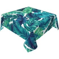 Summer Coastal Tablecloth 70x70 Inch Round Waterproof Rustic Blue Ocean Coral Starfish Seashell Print Table Cloths Fabric Farmhouse Beach Table Cover Decorative for Picnic Party Holiday Home