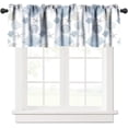 thumbnail image 1 of Summer Coastal Valance Curtain, Nautical Beach Coral Starfish Shells Blue Seaside Window Valance Rod Pocket Short Curtain for Kitchen Living Room Bedroom, 54x18in, 1 of 5