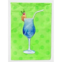 Summer Cocktail Green Polkadot Flag Canvas - House Size