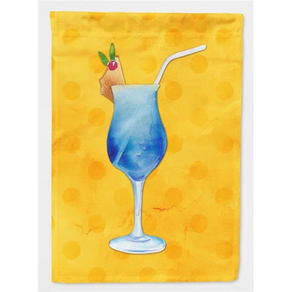 Summer Cocktail Yellow Polkadot Flag - Garden Size