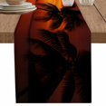 thumbnail image 1 of Summer Coconut Tree Ocean Waves Table Runner-70 Inch Long Beach Orange Sunset Table Runners Linen Burlap Tablerunner for Kitchen Dining Room Holiday Party, 1 of 9