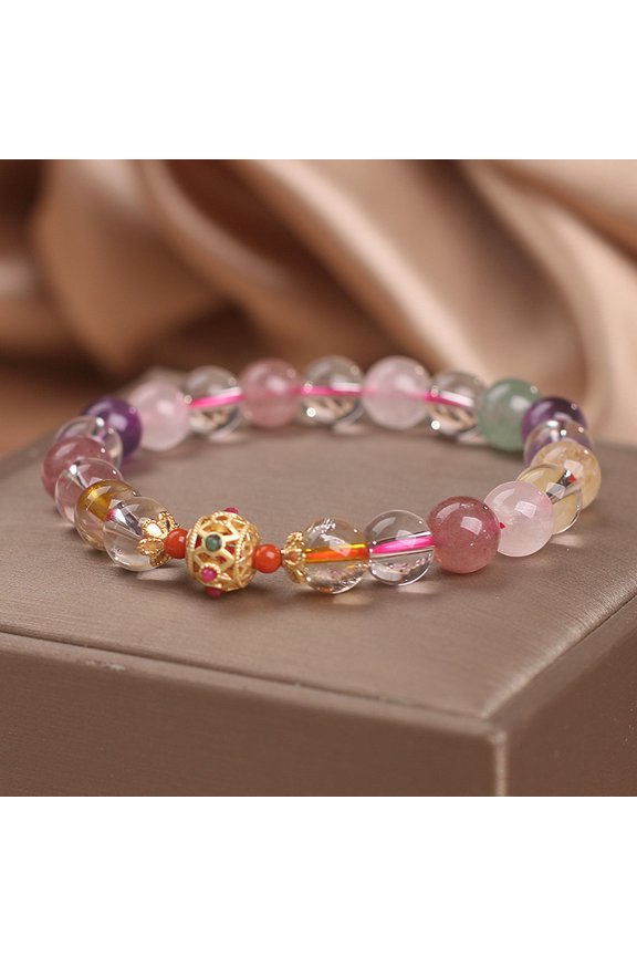 Summer Colorful Crystal String Beads Bracelet