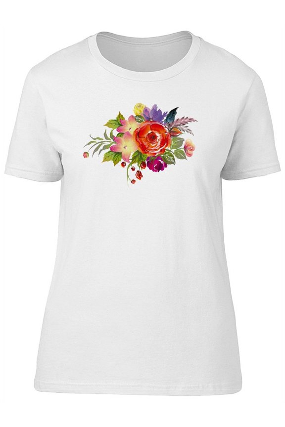 Summer Colorful Exotic Flowers Tee Women's -Image by Shutterstock