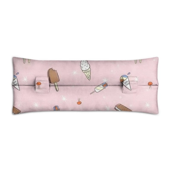 Summer Colorful Seatbelt Cushion for Post-Surgery Comfort - Soft Heart & Breast Surgery Recovery Pillow with Dessert Theme