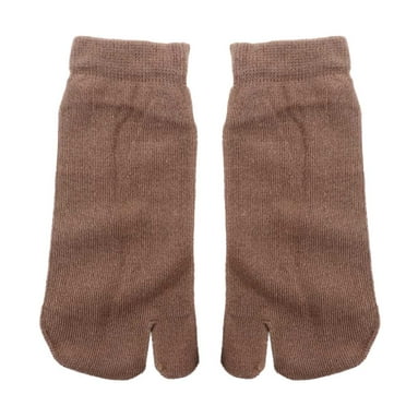 Summer Combed Cotton Couple Tabi Socks Solid Comfortable Breathable Two Toe Socks Women Men Non-slip Invisible Low Cut Boat Sock khaki