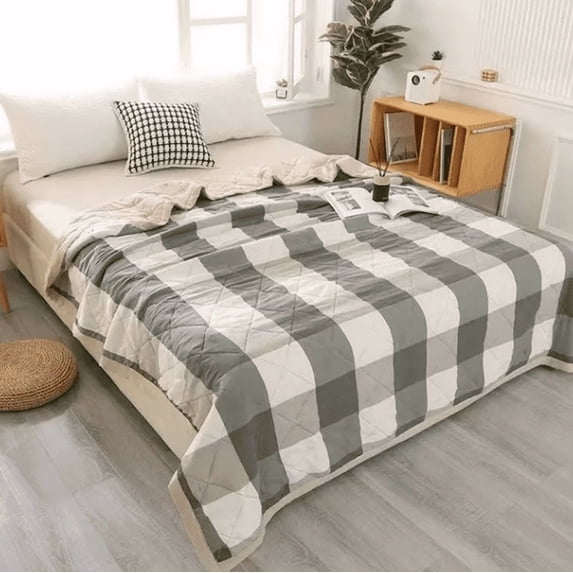 Summer Comforter Thin Quilt Summer Lightweight Comforter,100% Washed Cotton,Machine Washable,Soft Comfy Breathable Can Sleep Naked (39.37x59.06in)