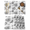 thumbnail image 1 of Summer Conch Placemats Set of 4 Retro Black White Shell Starfish Watercolor Heat Insulation Washable Place Mats, Non-Slip Table Mats for Dining Table Party Kitchen Decor,13x19 Inch, 1 of 9