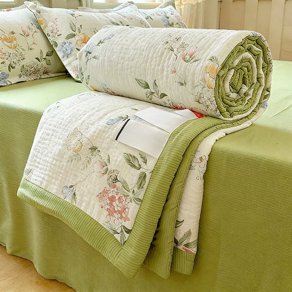 Summer Cool Air Conditioner Quilt, Washable Double Layer Yarn Polyester Blanket with Cooling Sensation, Lightweight Breathable Bedding, 78x59 Inch, For Hot Sleepers and Daily Use