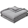 thumbnail image 1 of Summer Cool Ice Blanket for Hot Sleepers – 98% Polyester 2% Spandex, Breathable & Lightweight, Cools 2-4°F with Fan, Machine Washable, Sizes: 39"x51", 55"x79", 67"x80",Gray, 1 of 6