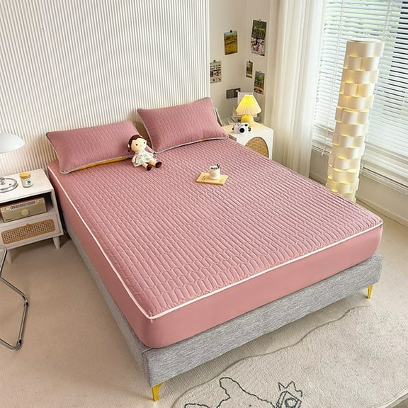 Summer Cool Silk Bed Sheet Set, Ice Silk Bedspread with Pillowcases, Breathable and Soft Bedding Set for Double Bed, Summer Sleep Comfort